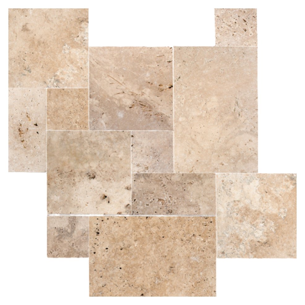 French Pattern Travertino Mix, pedra natural de origem Turquia