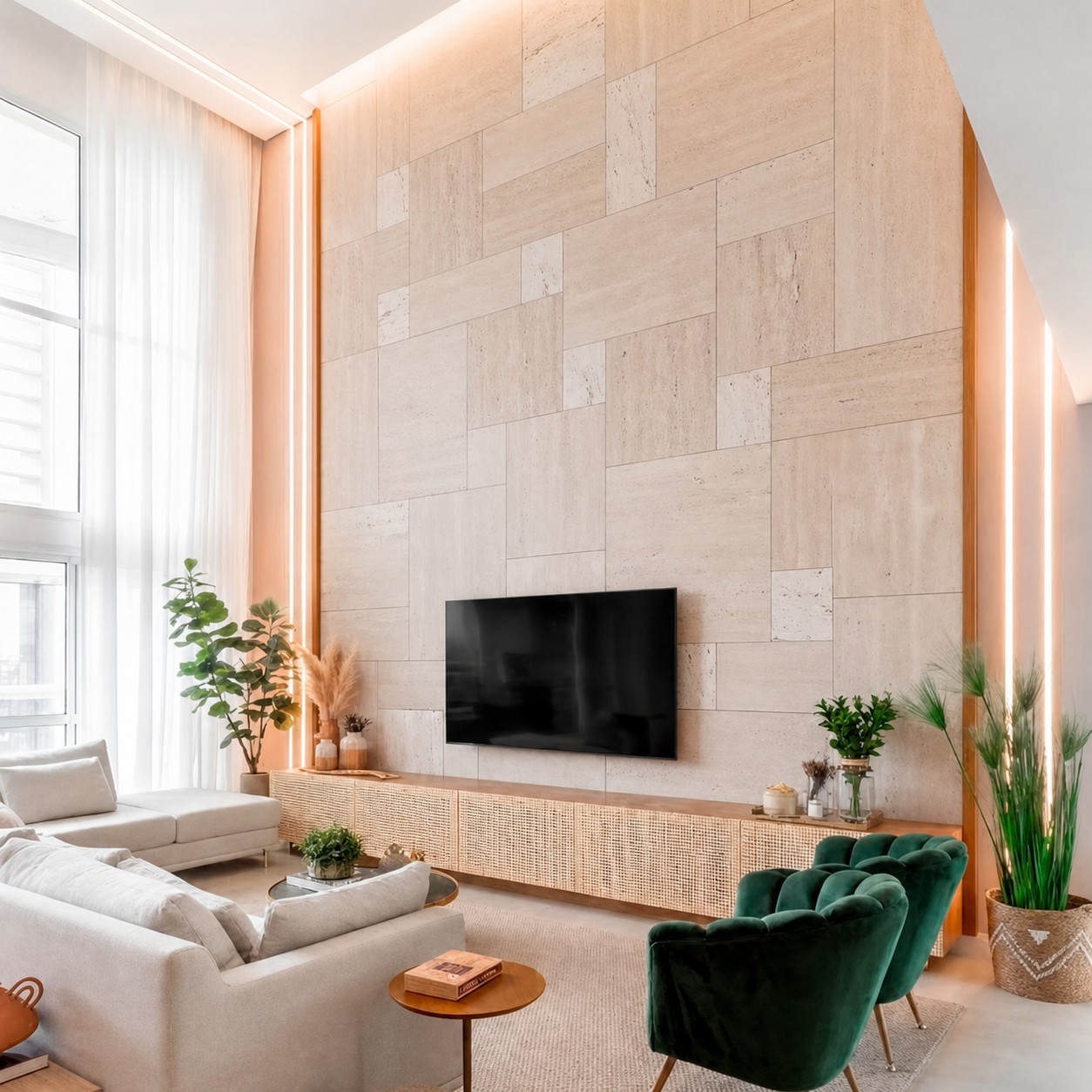 Travertino Palazzo — pedra natural, origem Turquia